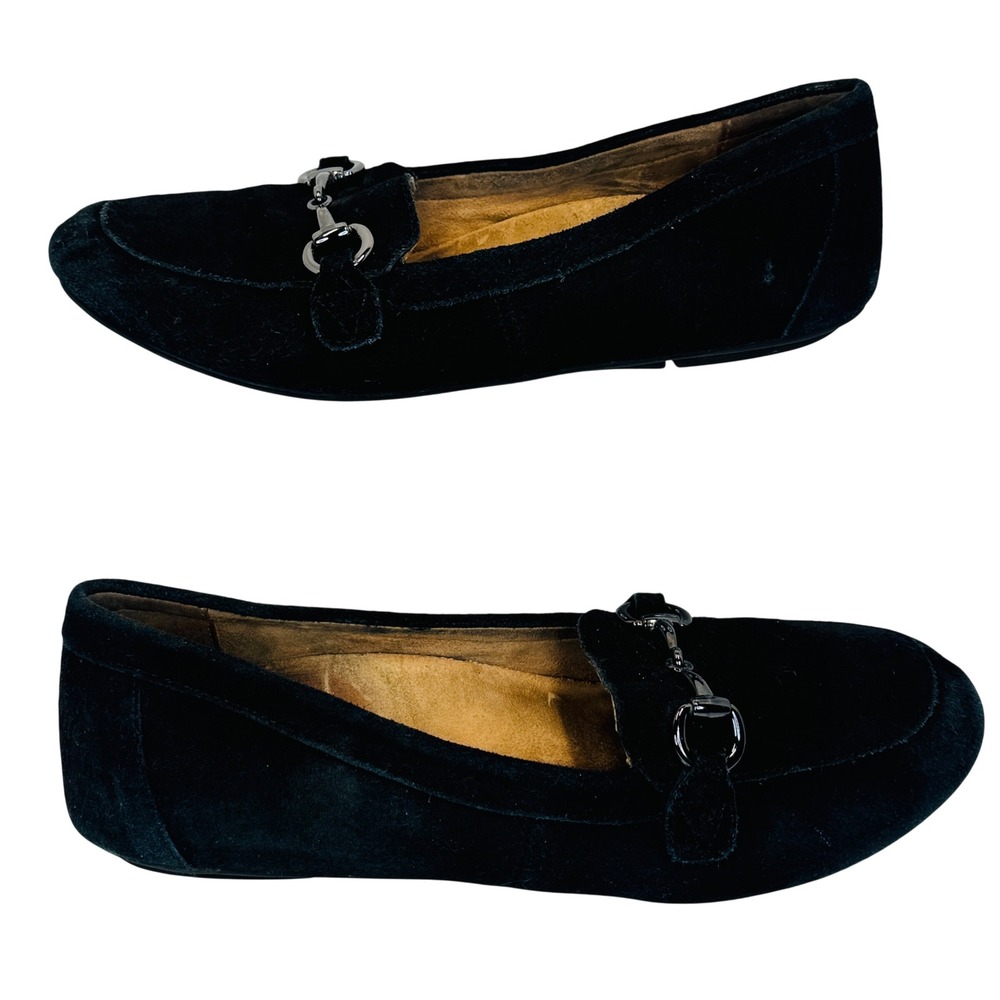 Vionic Bibiana Black Suede Horsebit Loafers Women's‎ 9 Comfort Orthotic Flats - Picture 4 of 10